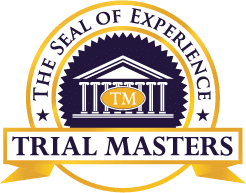 Seal of Experience Trial Masters Kelly Law Team